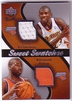 Authentic Jason Richardson & Raymond Felton Dual Game-Worn Jersey Card