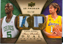Authentic Kevin Garnett & Pau Gasol Dual Game-Worn Patch Card
