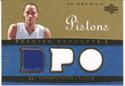 Authentic Tayshaun Prince Triple Game-Worn Jersey Card