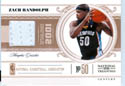 Authentic Zach Randolph Game Worn Jersey Card